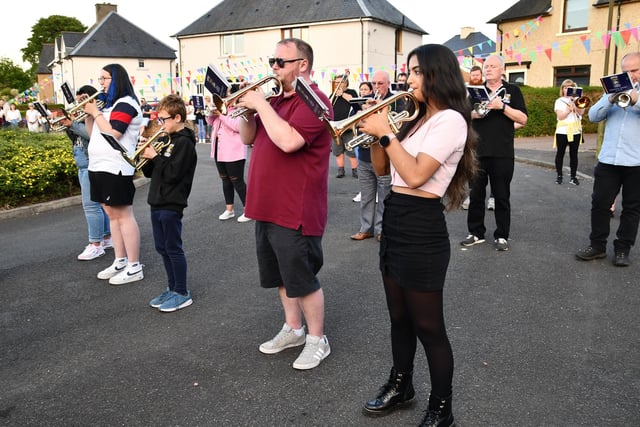 One stop on their tour of the arches for Kinneil Band