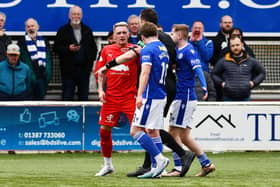 Callumn Morrison in action against Queen of the South (Photo: Michael Gillen)