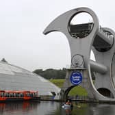The Falkirk Wheel links the Union Canal with the Forth and Clyde Canal