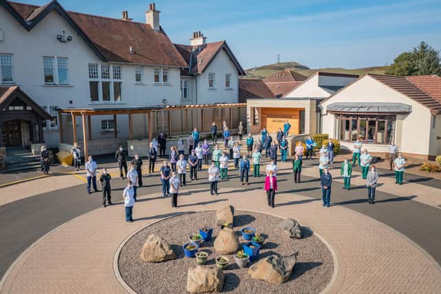 Strathcarron Hospice staff are celebrating their 40th anniversary. Picture: Scotdrone.