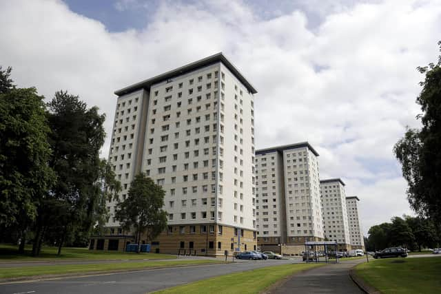 The Callendar Park high rise blocks, including Symon Tower