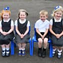 If the closure proposal goes ahead, then these will be the last ever P1 pupils at Blackness Primary School. Pic: Michael Gillen