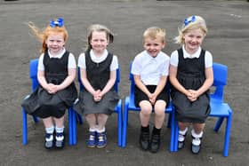 If the closure proposal goes ahead, then these will be the last ever P1 pupils at Blackness Primary School. Pic: Michael Gillen