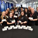 Larbert High School S6 pupils join Scottish Fire and Rescue representatives at the Anthony Nolan stem cell event