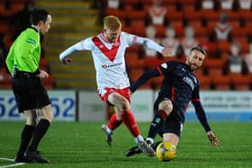 Euan O'Reilly playing with Airdrie last season