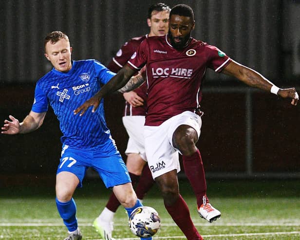 Nat Wedderburn has helped Stenhousemuir to the top of League 2 (Library pic by Michael Gillen)