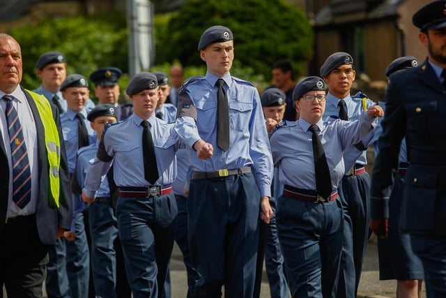 Air cadets take their place in the parade