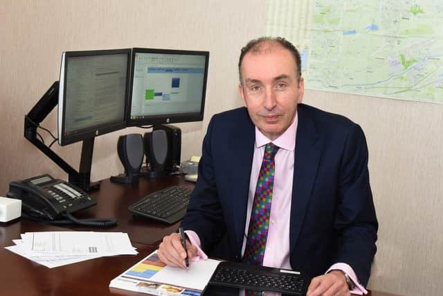 Kenneth Lawrie, chief executive of Falkirk Council, warned of the pressures facing the local authority