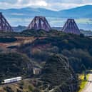 A Vivarail battery train near the Forth Bridge which was demonstrated during the COP26 climate change summit in Glasgow last November. Picture: Network Rail