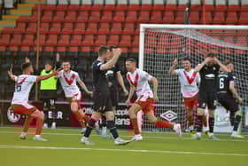 Falkirk were defeated 6-2 by Airdrie on Tuesday night at the Excelsior Stadium (Pictures by Michael Gillen)