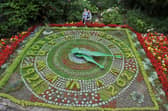 Dollar Park's floral clock received a makeover to mark the 100th anniversary of Robert Dollar gifting the park to the people of Falkirk. Picture: Michael Gillen.