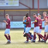 Stenhousemuir players applaud the Ochiview support after the 3-1 defeat to Stranraer (Pictures: Dave Johnston)