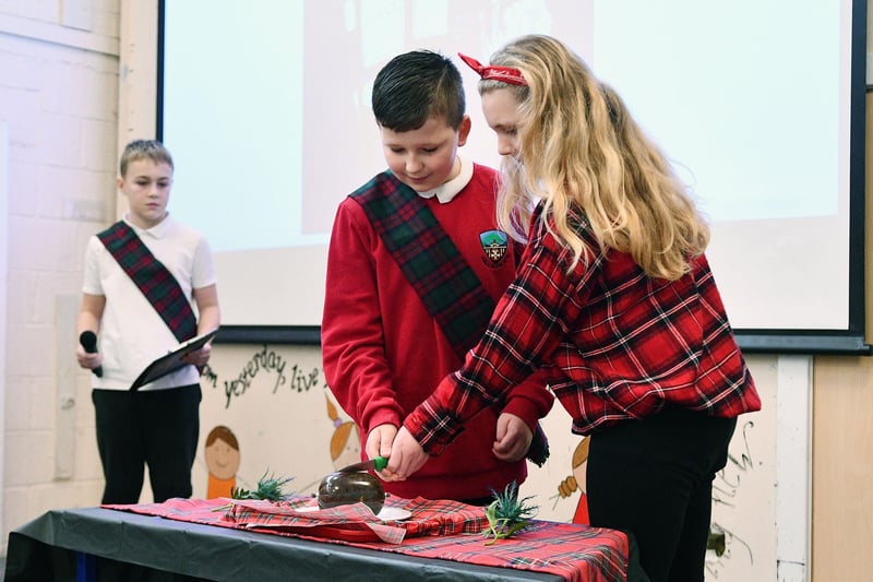 The Address to the Haggis was given by Shaun and Lilly-Joh.