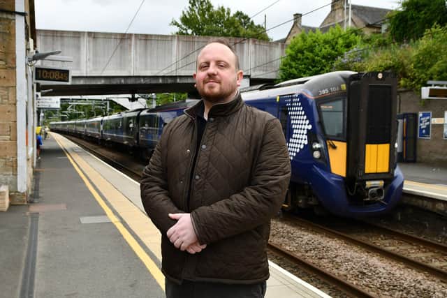 Sean Inglis revisits Polmont Railway Station where he had a cardiac arrest