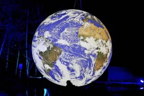 The Earth sculpture by Luke Jerram on a previous visit to Scotland