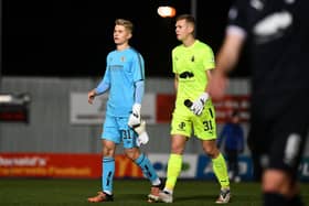 Goalkeeping brothers Jay Hogarth and Nicky Hogarth at the end of the game on Tuesday night (Pics by Michael Gillen)