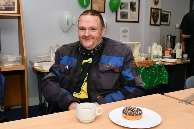 It was a chance to have a cuppa and a cake and speak with the local firefighters.