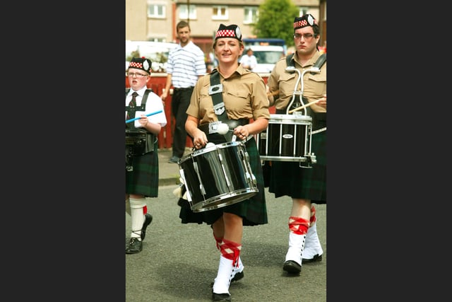 Argyll and Sutherland Highlanders pipe band.