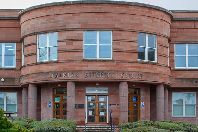 Mason appeared at  Falkirk Sheriff Court