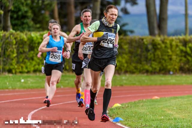 Fiona Matheson in action at the Monument Mile event in Stirling last year (Picture by Bobby Gavin/Scottish Athletics)