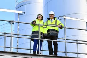 Deputy First Minister Kate Forbes tours Scotland's first biorefinery in Grangemouth with Celtic Renewables CEO Mark Simmers. Pic: Michael Gillen