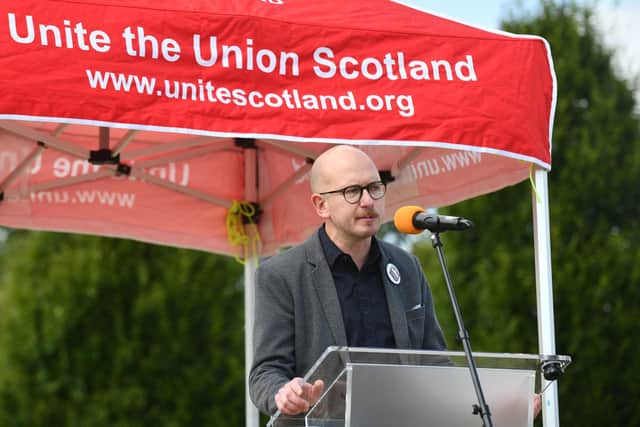 Brian Leishman MP addresses the Keep Grangemouth Working rally in August. Pic: Michael Gillen