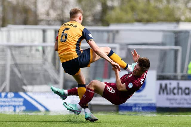 20-04-2024. Picture Michael Gillen. 20-04-2024. Picture Michael Gillen. FALKIRK. Falkirk Stadium. Falkirk FC v Kelty Hearts FC. Season 2023 - 2024. Matchday 34. SPFL cinch League One.