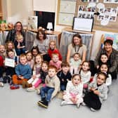Some of the children from Kinnaird Waters ELCC with staff.