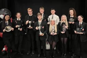 Senior prizewinners at Braes High School's prizegiving.