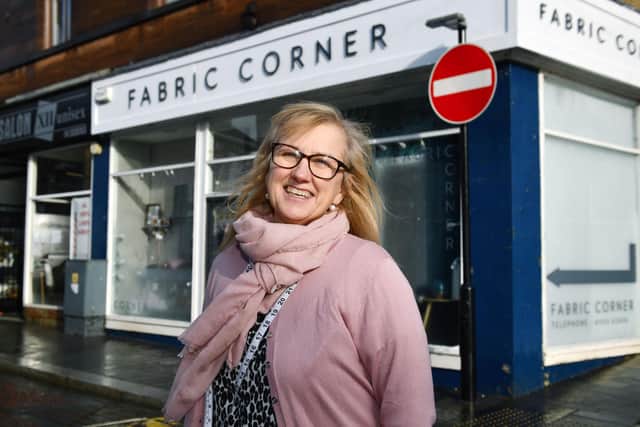 Fabric Corner shop manager Lorraine Fleming. Picture: Michael Gillen.