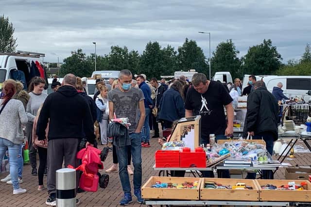 Organisers of a car boot sale at The Falkirk Stadium have rejected claims visitors and vendors failed to follow social distancing rules. Contributed.
