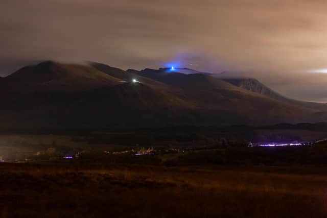Miriam Wolanski was among a team of climbers who lit up Ben Nevis to highlight the live events industry's need for support during the coronavirus pandemic. Contributed.