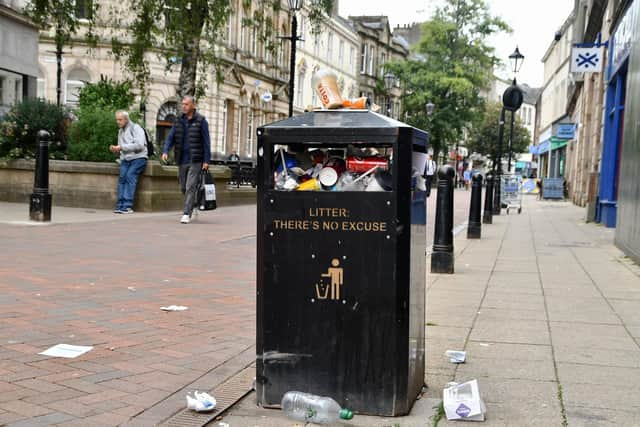 The industrial action had a visible impact on Falkirk's streets last week