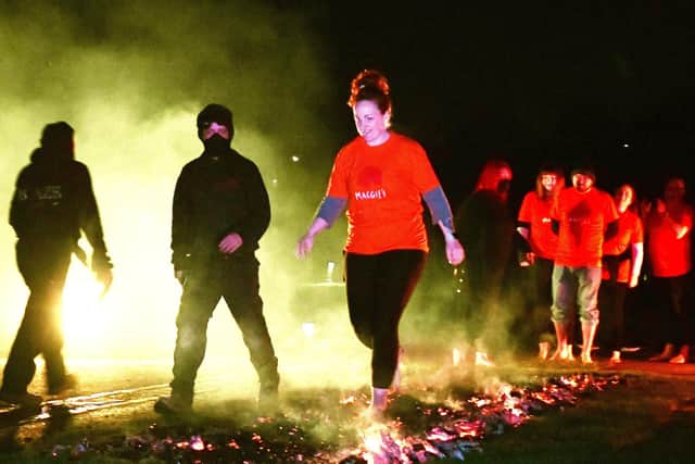 The firewalk raised over £8000 for Maggie's Forth Valley this week