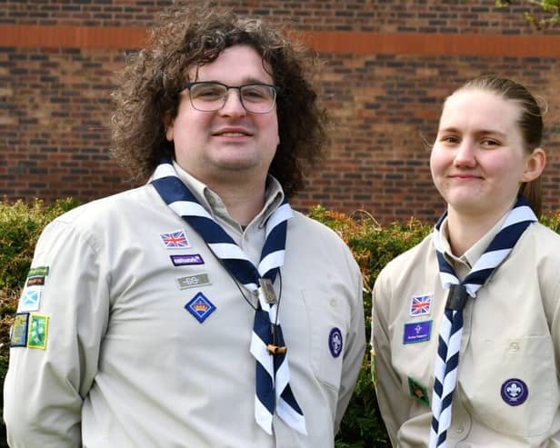 Struan and Sarah of Forth Scout Region at Windsor
