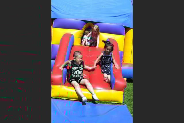 Inflatable fun on this slide.