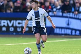 Falkirk ace Leon McCann on the ball against Montrose (Photo: Ian Sneddon)