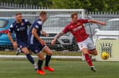 Stenny's Robert Thomson in action against Stirling Albion in Saturday's 1-0 defeat for the Warriors at Ochilview (Pic: Scott Louden)