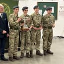 The 470 (Falkirk) air cadets’ foursome pose with the coveted trophy (Photo: Submitted)
