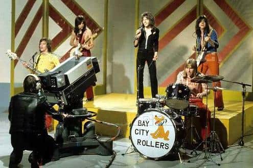 Nobby Clark with the Bay City Rollers on Lift Off with Ayshea
