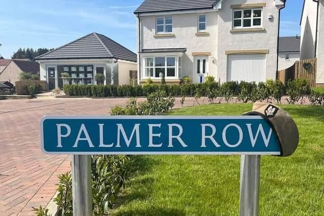 Palmer Row, part of a new housing development in Maddiston, has been named after local SAS hero Tommy Palmer.