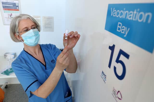 Gillian Bruce co-ordinator with the immunisation team at NHS Forth Valley  (Pic: Andrew Milligan/PA Wire)