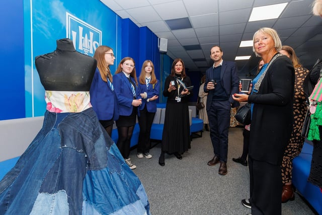 Representatives from the Scottish Government met with students involved in the My Fashion Path.