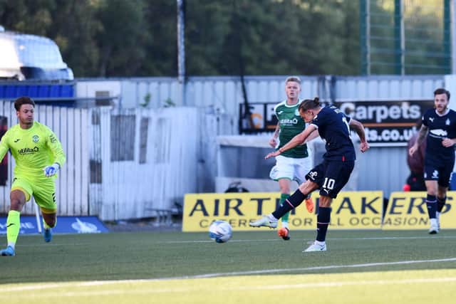Aidan Nesbitt misses an open goal before scoring the opener later on in the first half
