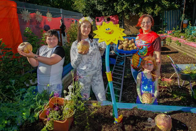 Several community groups across the district held harvest events over the weekend, like Coo Park United AFC in Bainsford. Pic: Scott Louden.