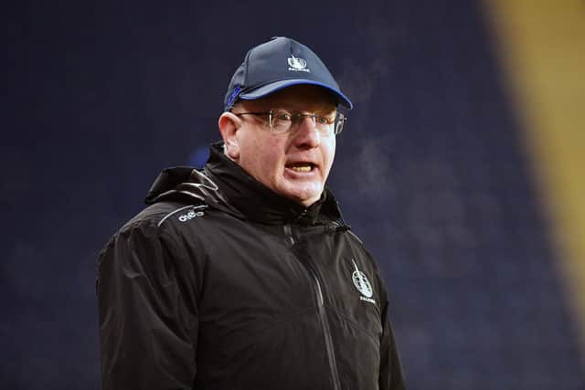 11-01-2025. Picture Michael Gillen. FALKIRK. Falkirk Stadium. Falkirk FC v Queen's Park FC. Season 2024 - 2025. SPFL William Hill Championship. Match Day 22.