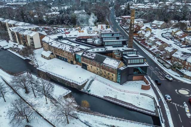 A snowy view of the new Rosebank Distillery. Pic: Ryan Shiels