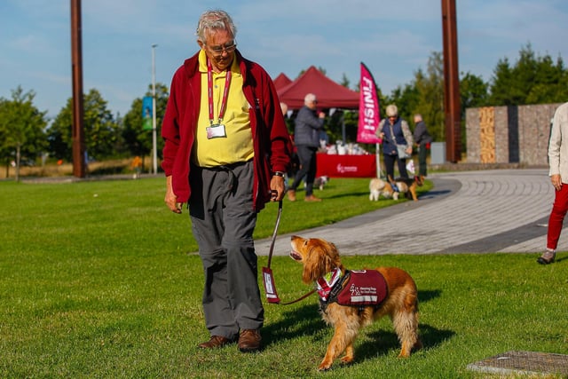 Neil Smith with his Hearing Dog Ginger were among the walkers.