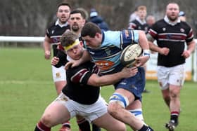 Stewart McCulloch powers through during Saturday's win over Preston Lodge (Photo: Gordon Honeyman)