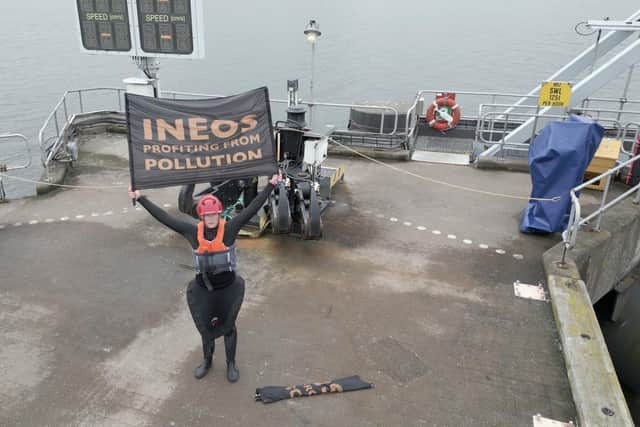 Activists Kayak to Ineos oil terminal to get their environmental message across
(Picture: submitted)